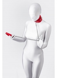 Красный ошейник с подкладкой из меха - ToyFa - купить с доставкой в Сочи