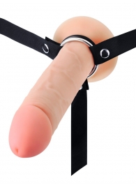 Мужской полый страпон на регулируемых ремешках - 22 см. - Sex Expert - купить с доставкой в Сочи