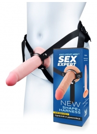 Мужской полый страпон на регулируемых ремнях - 18,5 см. - Sex Expert - купить с доставкой в Сочи