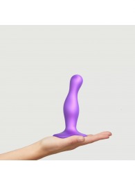 Фиолетовая насадка Strap-On-Me Dildo Plug Curvy size S - Strap-on-me - купить с доставкой в Сочи
