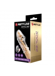 Прозрачная насадка на пенис Booker - 8 см. - Baile - в Сочи купить с доставкой