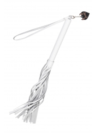 Белая кожаная плеть - 50 см. - Pecado - купить с доставкой в Сочи