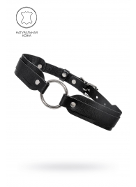 Черный кожаный чокер-ошейник со скруглёнными углами - Pecado - купить с доставкой в Сочи