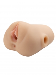 Телесный мастурбатор с вибрацией Double Pounder Vibrating Squeeze Stroker - Pipedream - в Сочи купить с доставкой