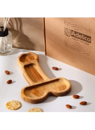 Деревянное блюдо для подачи в форме члена (25 х 16,5 х 1,7 см) - Сима-Ленд - купить с доставкой в Сочи