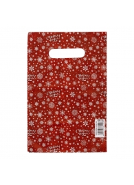 Красный подарочный новогодний пакет с вырубной ручкой (20х30 см) - Сима-Ленд - купить с доставкой в Сочи