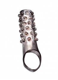 Дымчатая насадка на пенис с выпуклостями - 11 см. - Sex Expert - в Сочи купить с доставкой