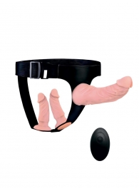 Женский страпон с 3 насадками и вибрацией - Erowoman-Eroman - купить с доставкой в Сочи