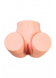 Телесный мастурбатор в форме попки с 2 любовными входами - No Name - в Сочи купить с доставкой