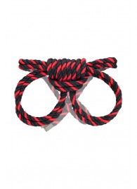 Черно-красные наручники-оковы ’’Узел-омега’’ из хлопковой веревки - Pecado - купить с доставкой в Сочи