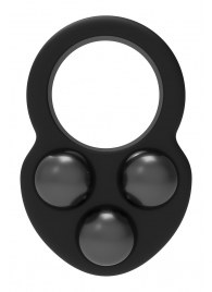 Черное эрекционное кольцо с утяжелителями - Dream Toys - в Сочи купить с доставкой