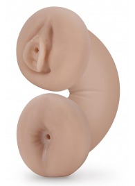 Телесный люминесцентный двусторонний мастурбатор Tasha - Blush Novelties - в Сочи купить с доставкой