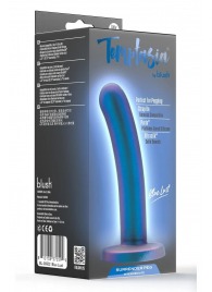 Синяя насадка с гладкой поверхностью Surrender 5.75 Inch Intermediate Pegging Dildo - 14,6 см. - Blush Novelties - купить с доставкой в Сочи