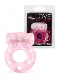 Розовое эрекционное виброкольцо с бабочкой - 1137 - в Сочи купить с доставкой