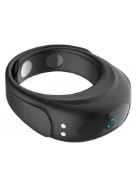 Черное эрекционное виброкольцо на ремешках - Boys of Toys - в Сочи купить с доставкой