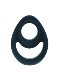 Черное эрекционное кольцо Double Ergo Silicone Cockring - Shots Media BV - в Сочи купить с доставкой