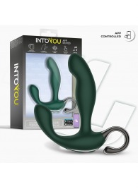 Зеленый вибромассажёр простаты Greeny - 12,8 см. - Intoyou - в Сочи купить с доставкой