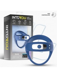 Синее интерактивное эрекционное виброкольцо Rank - Intoyou - в Сочи купить с доставкой