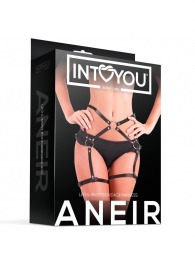 Черные стрепы на бёдра Aneir - Intoyou - купить с доставкой в Сочи