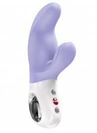 Сиреневый вибратор с клиторальным стимулятором Miss Bi - 17 см. - Fun Factory
