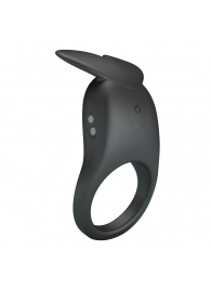 Черное перезаряжаемое виброкольцо Carlton - Baile - в Сочи купить с доставкой