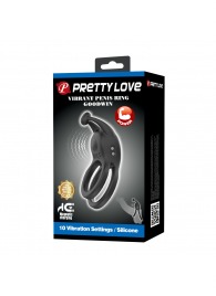 Черное перезаряжаемое виброкольцо Goodwin - Baile - в Сочи купить с доставкой