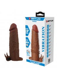 Коричневая насадка на пенис Quillon - 20 см. - Baile - в Сочи купить с доставкой