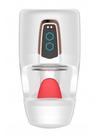 Белый мастурбатор с язычком и возвратно-поступательными движениями - Secwell - в Сочи купить с доставкой