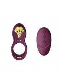Фиолетовое эрекционное виброкольцо Bayek с пультом ДУ - Zalo - в Сочи купить с доставкой
