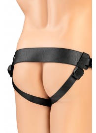 Телесный фаллопротез на черных ремнях Conall - 15 см. - ToyFa - купить с доставкой в Сочи