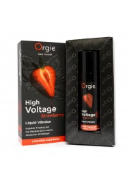 Жидкий вибратор Orgie High Voltage Strawberry - 15 мл. - ORGIE - купить с доставкой в Сочи