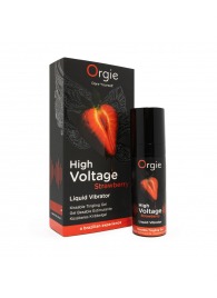 Жидкий вибратор Orgie High Voltage Strawberry - 15 мл. - ORGIE - купить с доставкой в Сочи