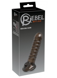 Насадка на пенис Rebel smoke с рёбрышками и отверстием под мошонку - Orion - в Сочи купить с доставкой