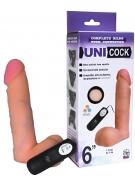 Фаллическая насадка Харнесс UNICOCK 6  с вибрацией - 18 см. - LOVETOY (А-Полимер) - купить с доставкой в Сочи
