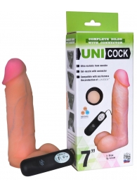 Фаллическая насадка Харнесс UNICOCK 7  с вибрацией - 19 см. - LOVETOY (А-Полимер) - купить с доставкой в Сочи
