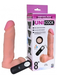 Фаллическая насадка Харнесс UNICOCK 8  с вибрацией - 20 см. - LOVETOY (А-Полимер) - купить с доставкой в Сочи
