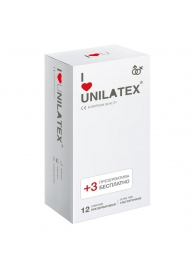 Ультратонкие презервативы Unilatex Ultra Thin - 12 шт. + 3 шт. в подарок - Unilatex - купить с доставкой в Сочи