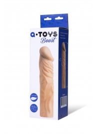Насадка с ярко выраженной головкой и рельефным стволом - 19 см. - A-toys - в Сочи купить с доставкой