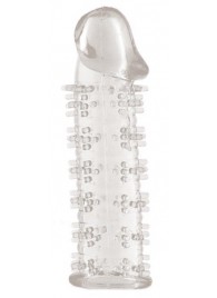 Гелевая прозрачная насадка с шипами - 12 см. - Toyfa Basic - в Сочи купить с доставкой