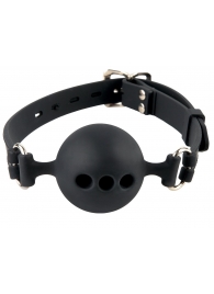 Силиконовый кляп-шар с отверстиями для дыхания Silicone Breathable Ball Gag Small - Pipedream - купить с доставкой в Сочи