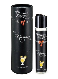 Массажное масло с ароматом пина колады Huile de Massage Gourmande Pina Colada - 59 мл. - Plaisir Secret - купить с доставкой в Сочи