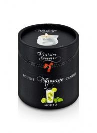 Массажная свеча с ароматом мохито Bougie de Massage Mojito - 80 мл. - Plaisir Secret - купить с доставкой в Сочи