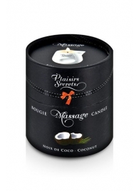 Массажная свеча с ароматом кокоса Bougie de Massage Gourmande Coco - 80 мл. - Plaisir Secret - купить с доставкой в Сочи