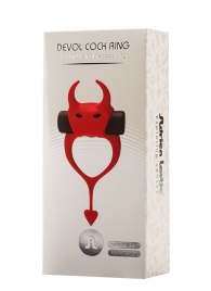 Красное эрекционное кольцо в форме дьяволенка DEVOL COCKRING - Adrien Lastic - в Сочи купить с доставкой