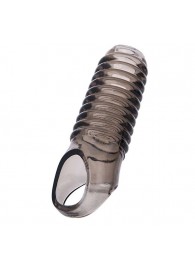 Дымчатая насадка с рёбрышками и подхватом мошонки ToyFa XLover - 12,5 см. - ToyFa - в Сочи купить с доставкой
