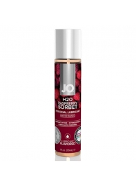 Смазка с ароматом малинового щербета JO Flavored Raspberry Sorbet - 30 мл. - System JO - купить с доставкой в Сочи