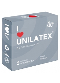 Презервативы с рёбрами Unilatex Ribbed - 3 шт. - Unilatex - купить с доставкой в Сочи
