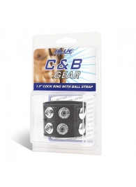 Ремень на член и мошонку 1.5  Cock Ring With Ball Strap - BlueLine - купить с доставкой в Сочи