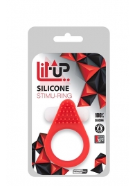 Красное эрекционное кольцо LIT-UP SILICONE STIMU RING 1 RED - Dream Toys - в Сочи купить с доставкой