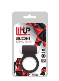Чёрное эрекционное виброкольцо LIT-UP SILICONE STIMU RING 3 BLACK - Dream Toys - в Сочи купить с доставкой